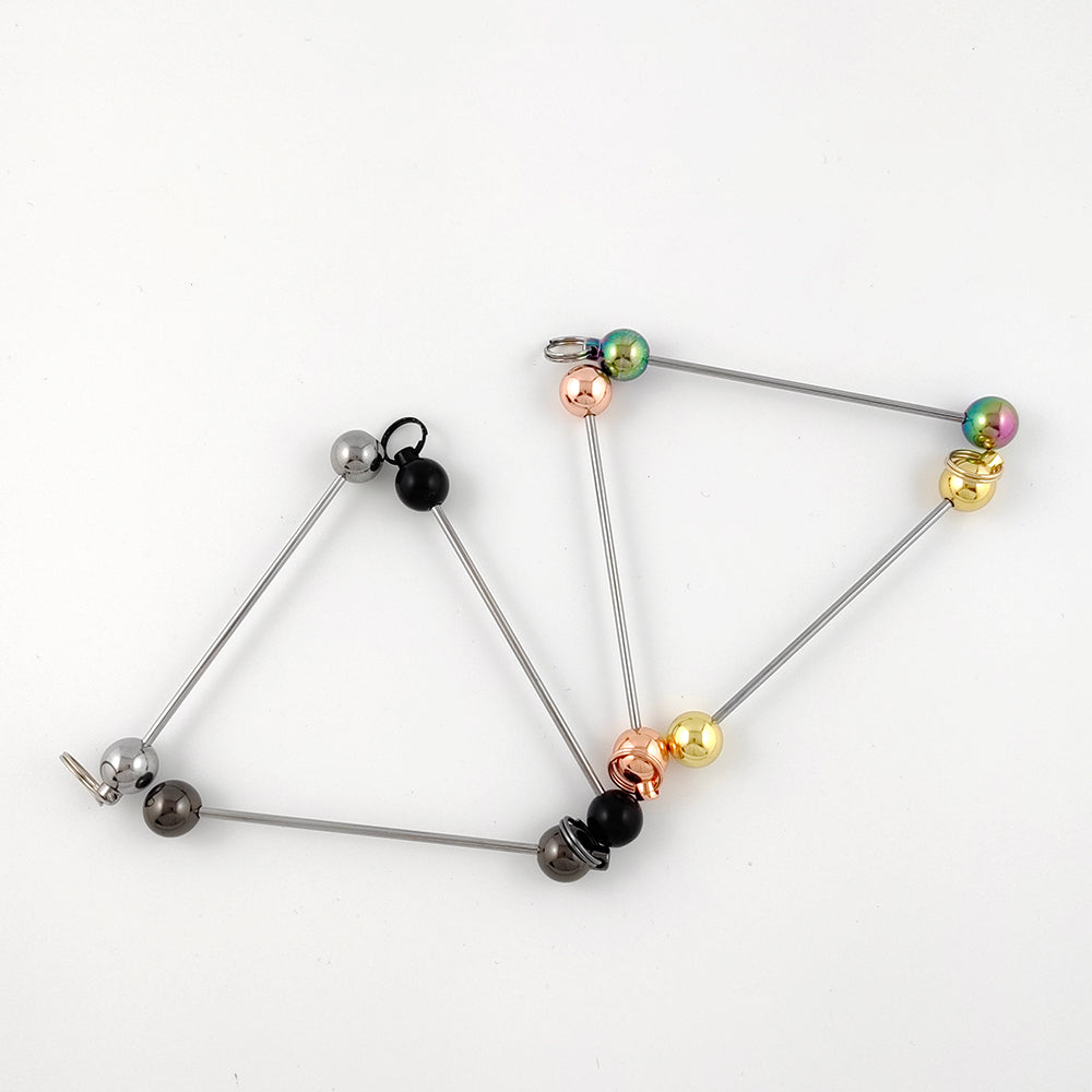 Al por mayor nueva llegada 2023 Summer DIY Regalo acero inoxidable de acero inoxidable 2 mm Beadable Keychain de moda y duradero